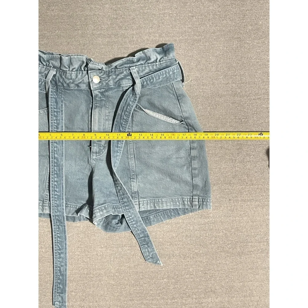 Universal Thread Paperbag Denim Shorts Womens Size 4 27 High Rise Tie Waist Cute